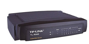 1 WAN port + 8 LAN ports, Cable/DSL Router for Small Office. TP-